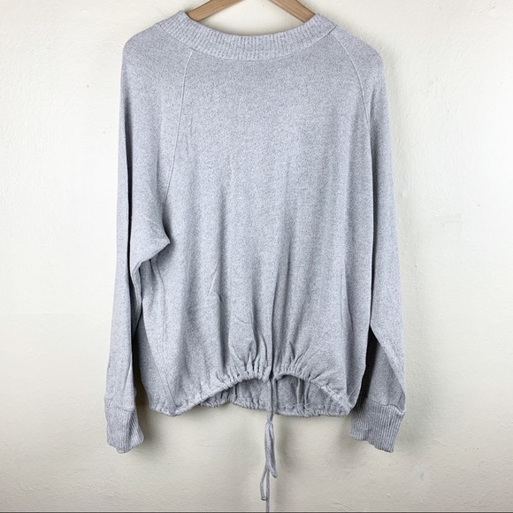 a new day Sweaters - A new day gray draw string sweater